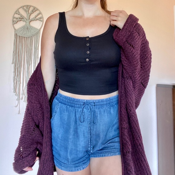 Urban Outfitters Tops Henley Crop Tank Top Poshmark